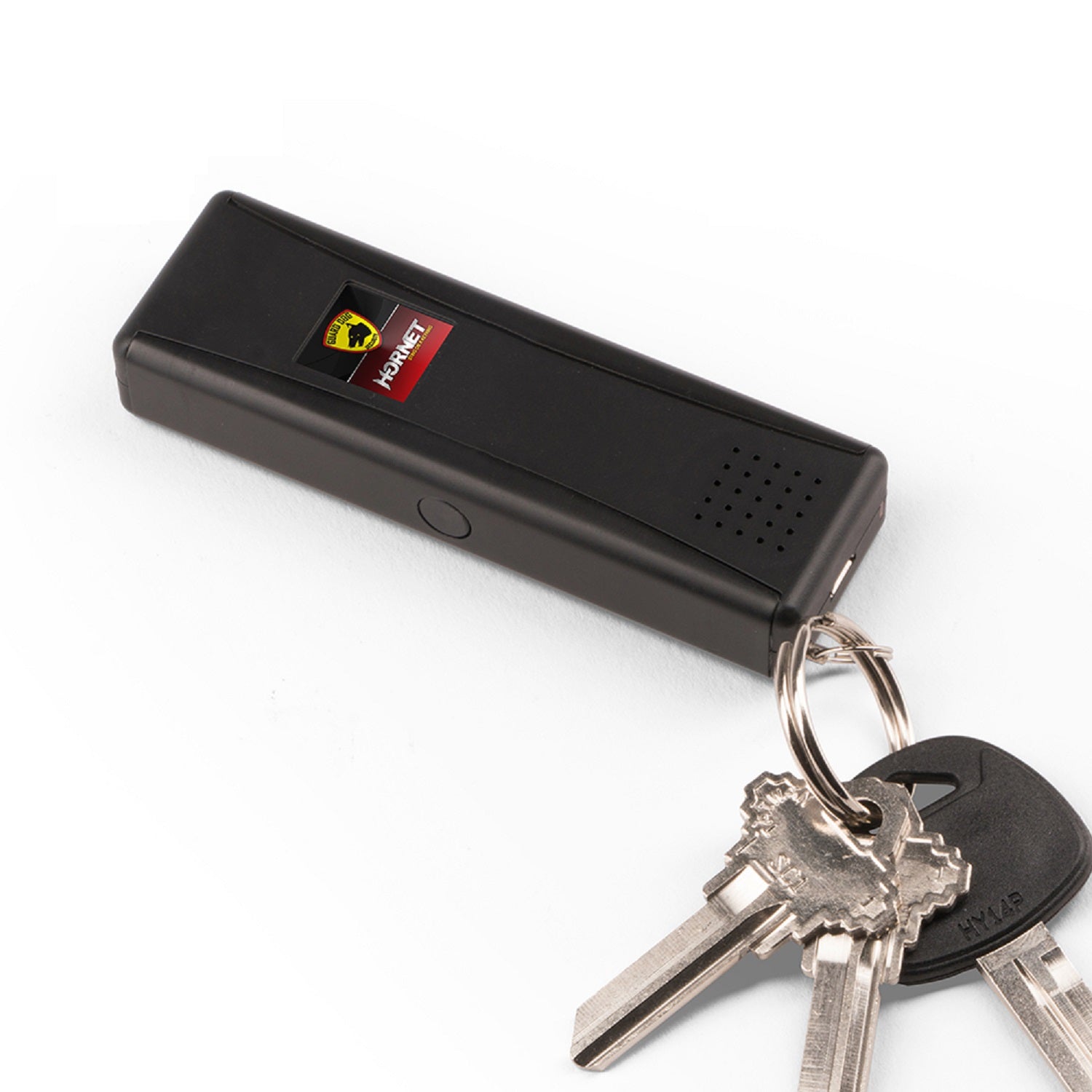 Guard Dog LED Stun Gun Keychain 120dB Alarm - Recharge Black