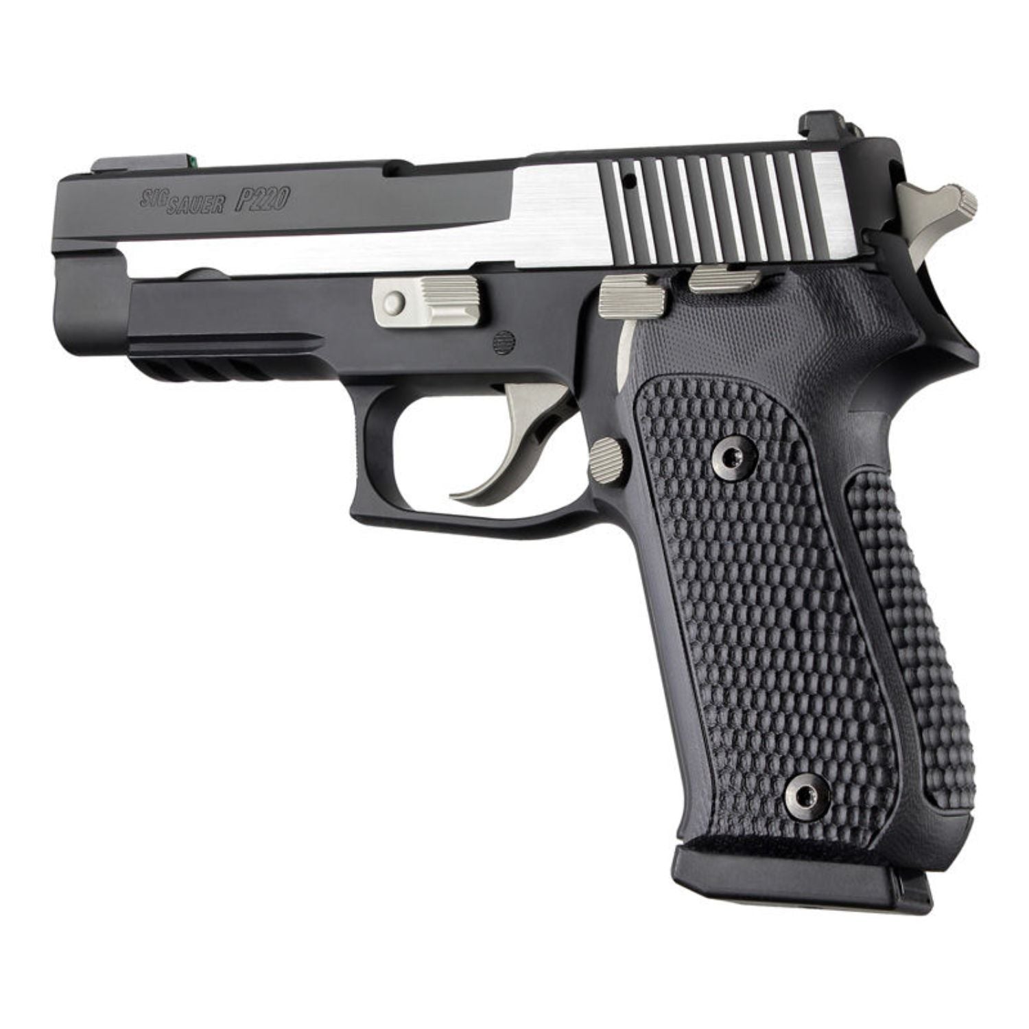 Hogue Sig Sauer P220 DA SA American Piranha G10 Black