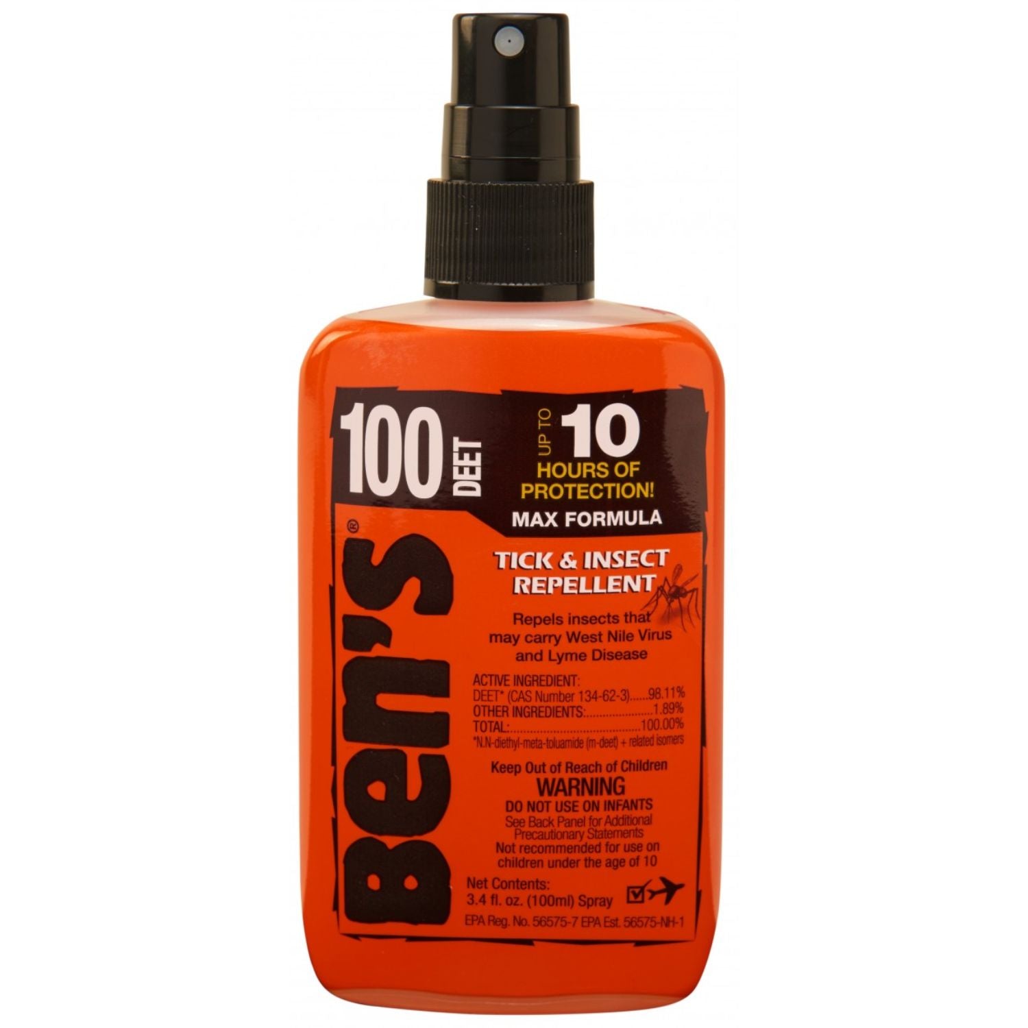 Bens 100 Tick and Insect Repellent Pump 3.4 oz