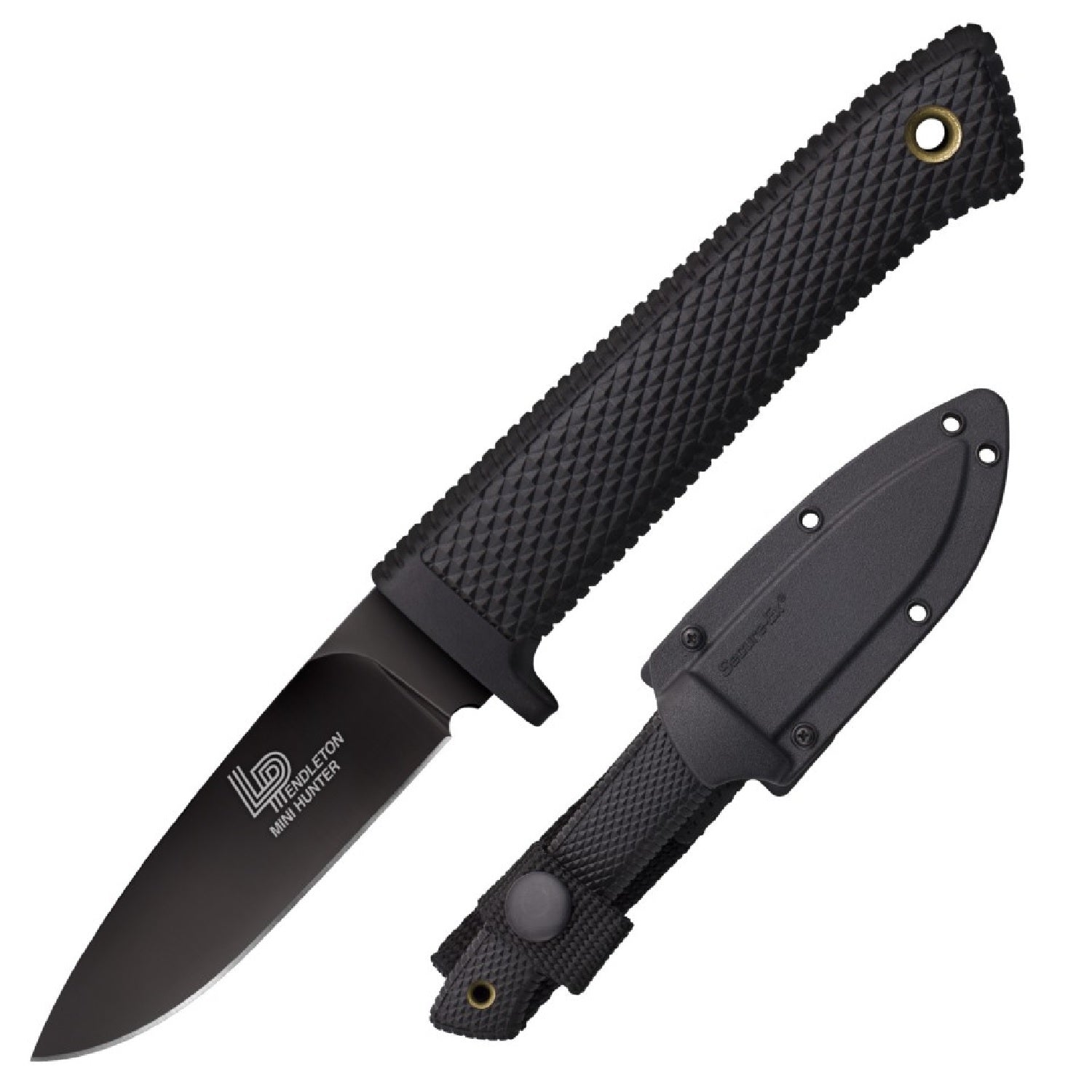 Cold Steel Pendleton Fixed Blade 3.0in Blk Plain Rubber Hndl